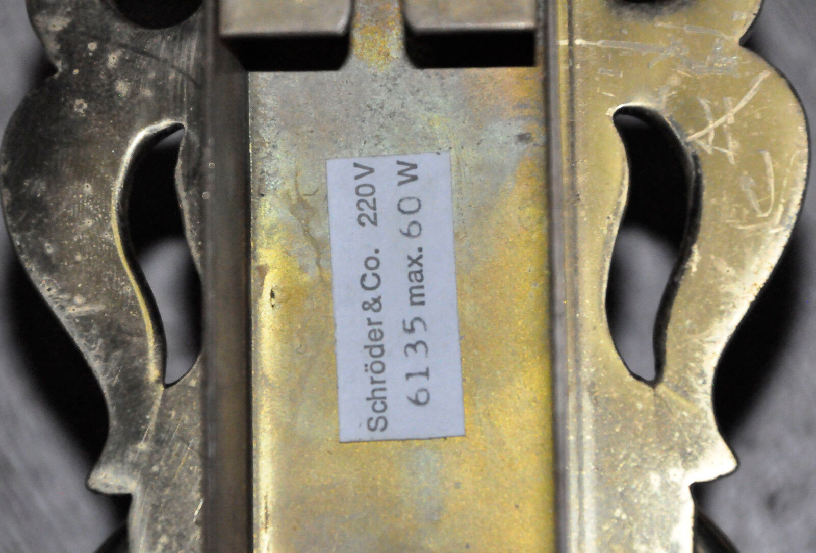 Pair of brass wall sconces by Schroder & Co