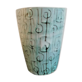 Turquoise ceramic vase, Allix in Vallauris, 1950