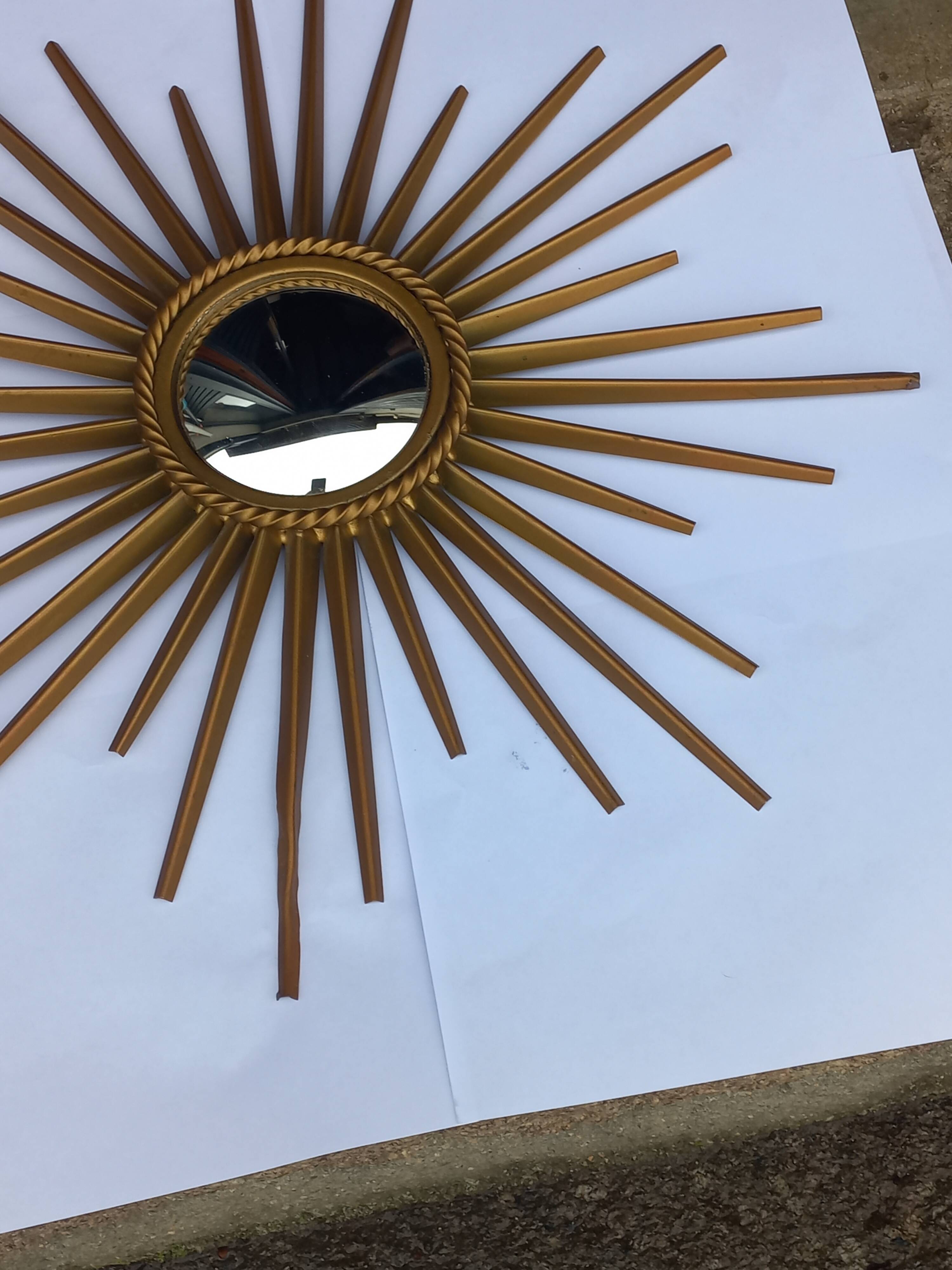 Miroir soleil sorcière bombé Chaty Vallauris