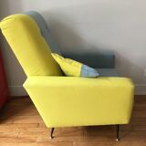 Armchair comfortable vintage two-tone