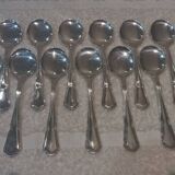 12 silver-plated ice cream scoops, Ercuis goldsmith, 13.7cm contours