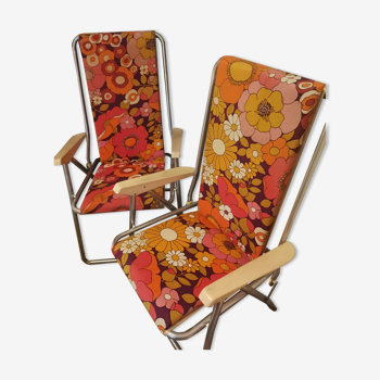 2 chaises pliantes de camping vintage Kettler