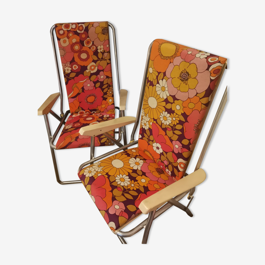 2 chaises pliantes de camping vintage Kettler | Selency