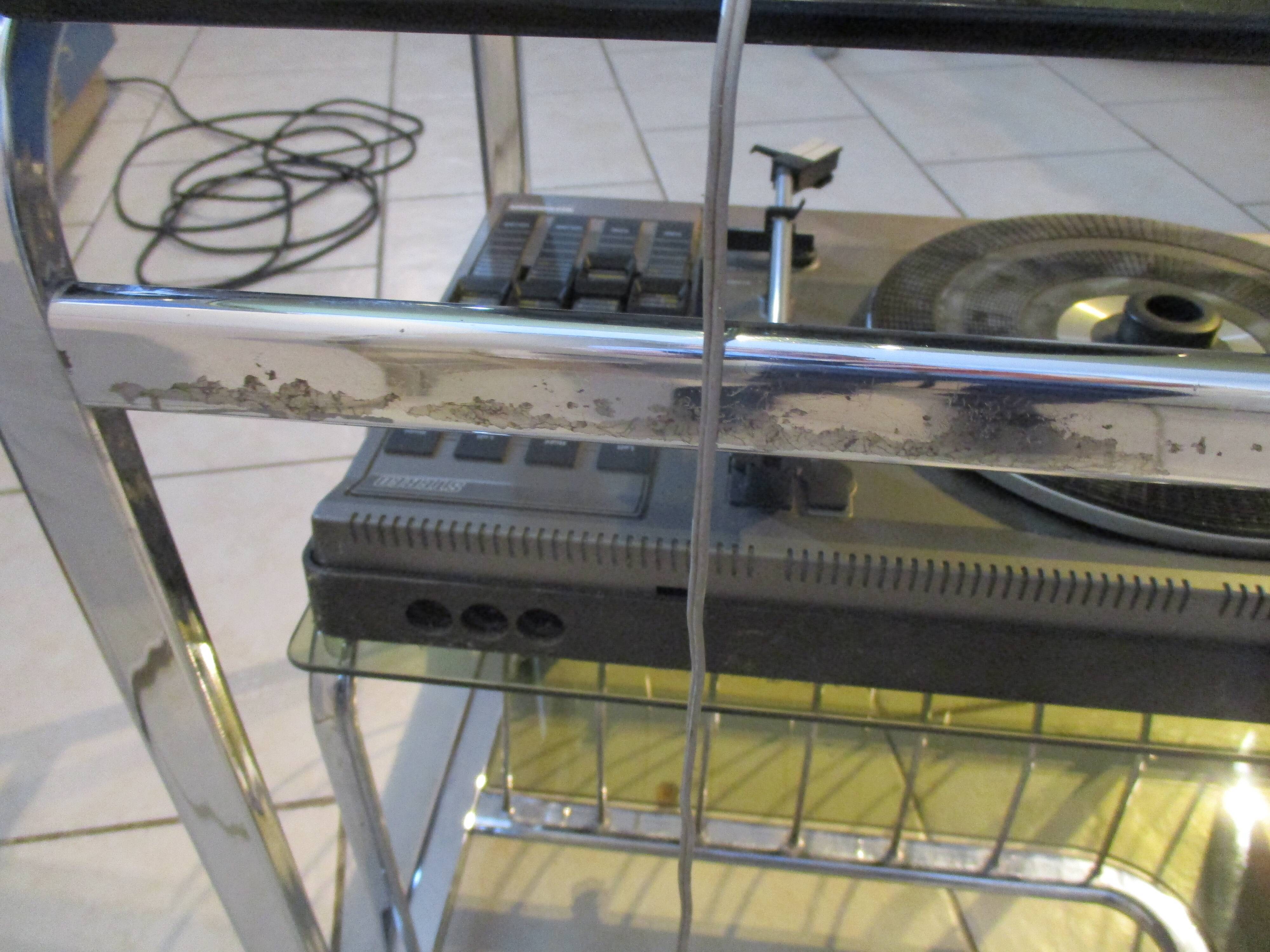 Meuble vintage hifi chrome années 70