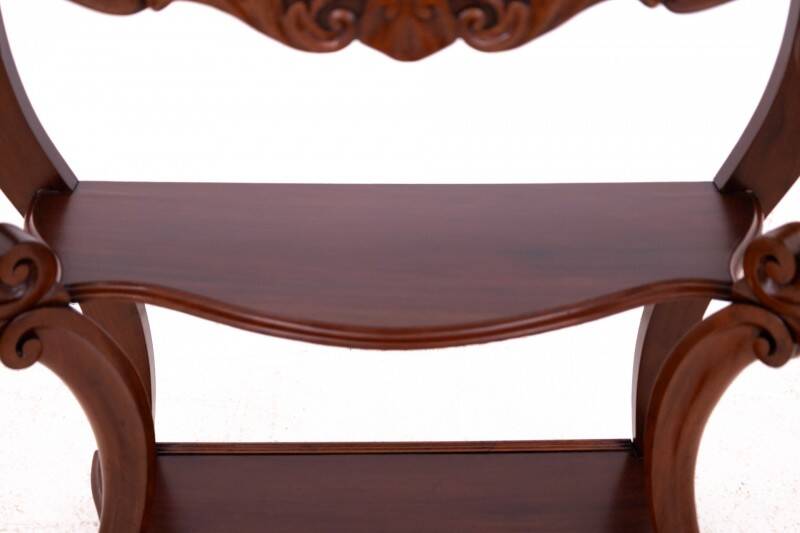 Mahogany console with marble top, France, circa 1880. After renovation.
