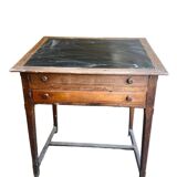 Vintage oak high table / drawing table with deep drawers