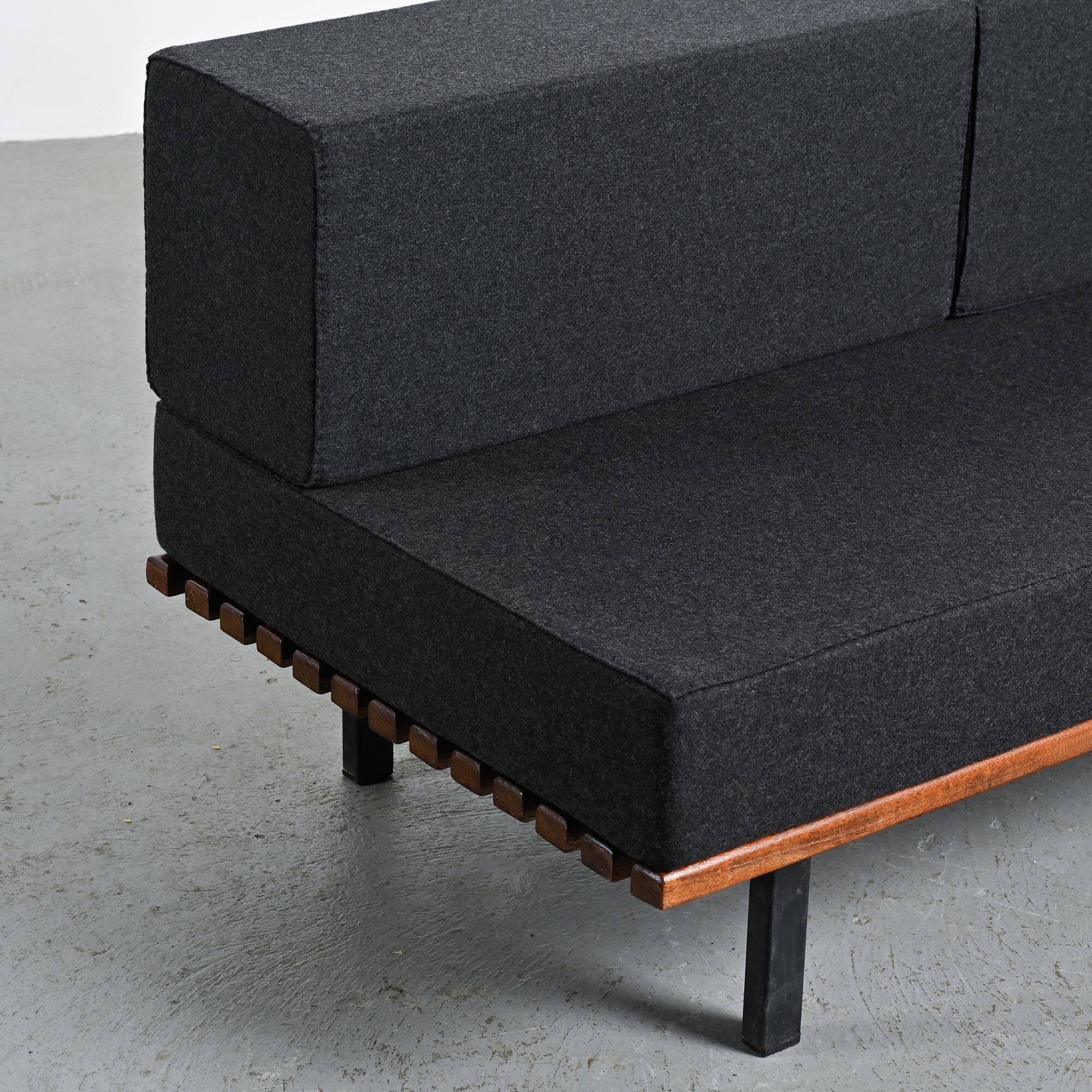 Cansado bench in mahogany by Charlotte Perriand, Mauritania, 1962