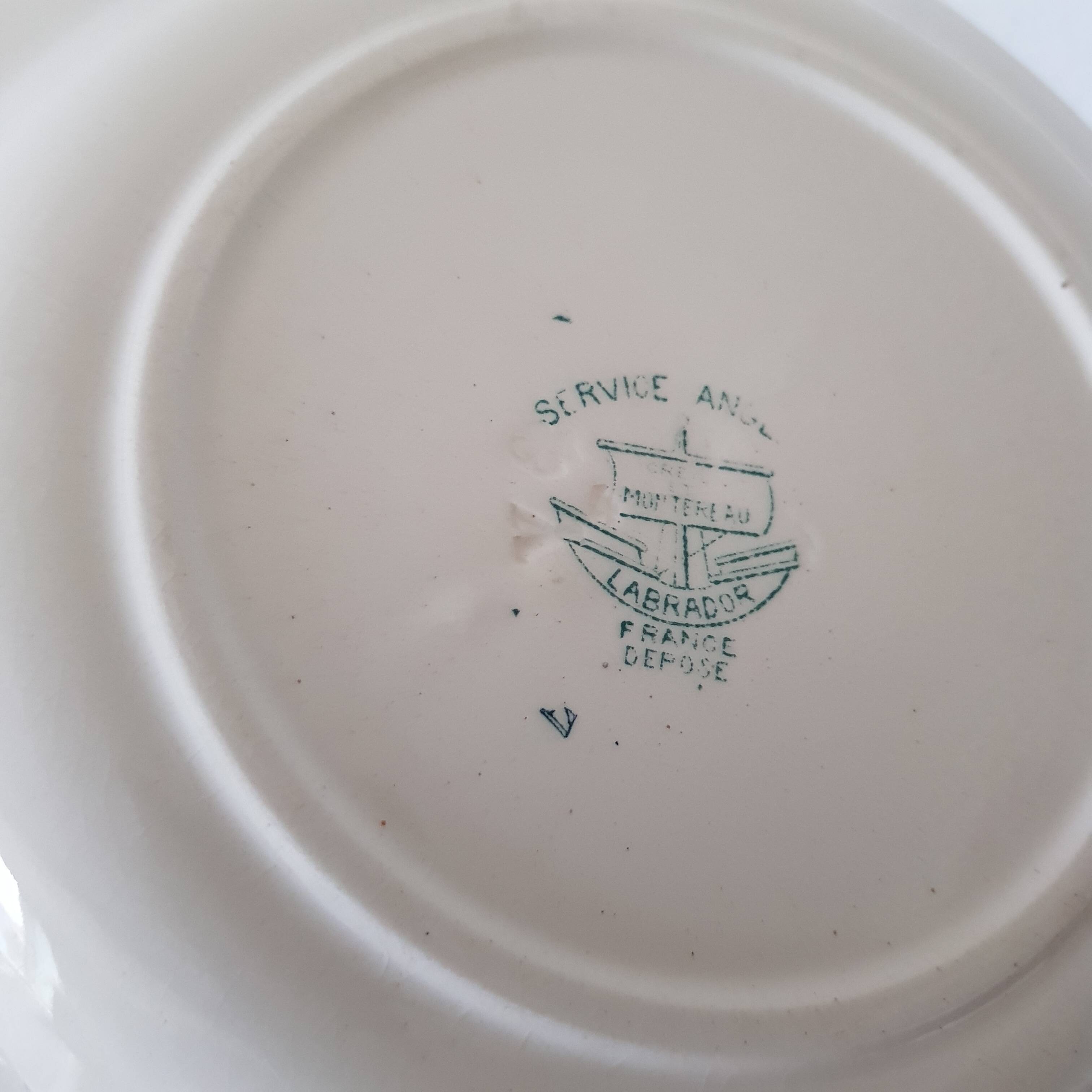 6 old Creil Montereau soup plates