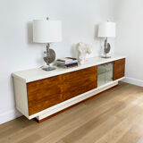 1970s rosewood and white east german sideboard midcentury drinks cabinet vintage