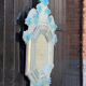 Venetian mirror in colourless and blue Murano glass, circa 1930.