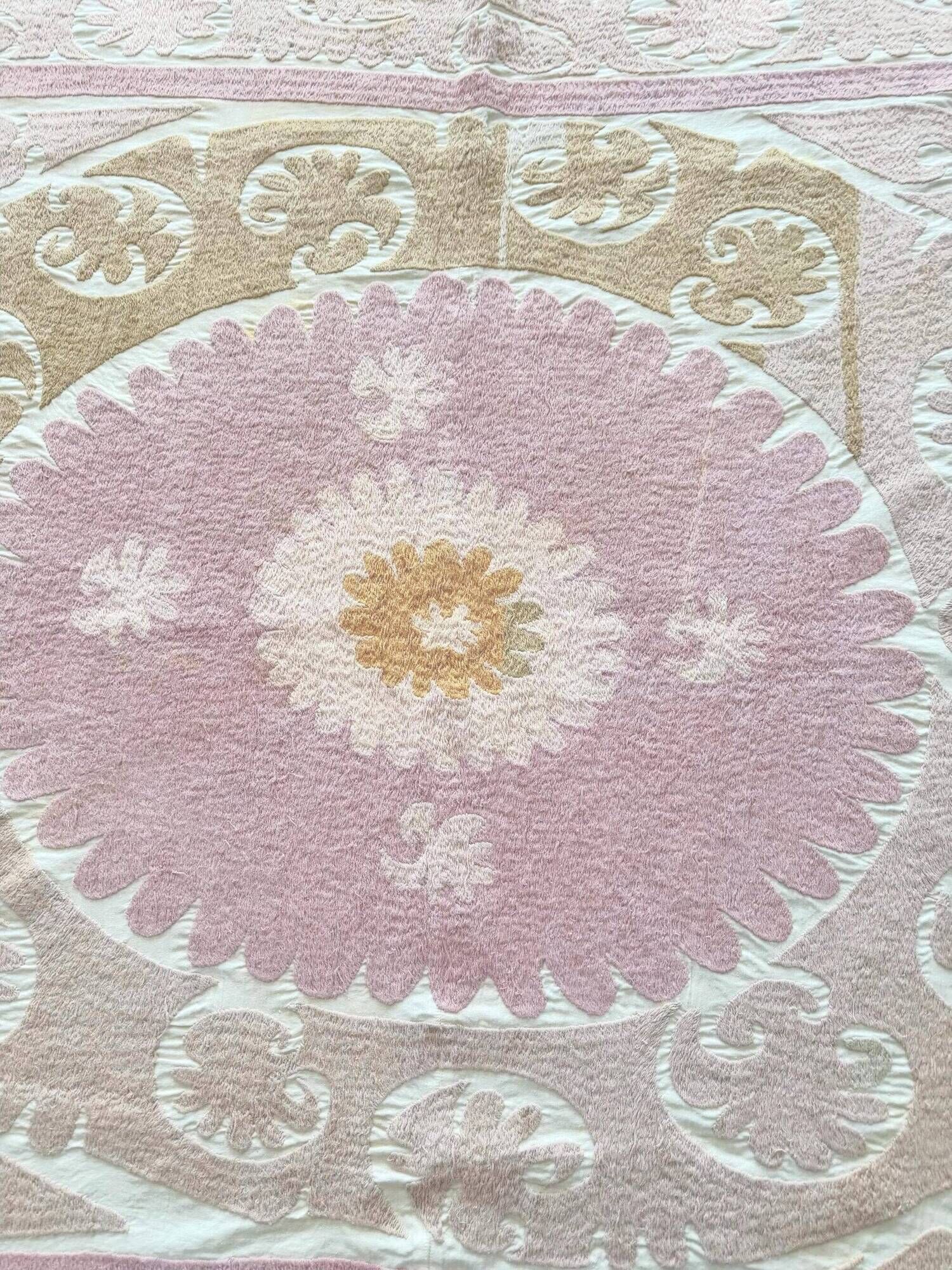 Vintage hand-embroidered tablecloth 141x168 cm