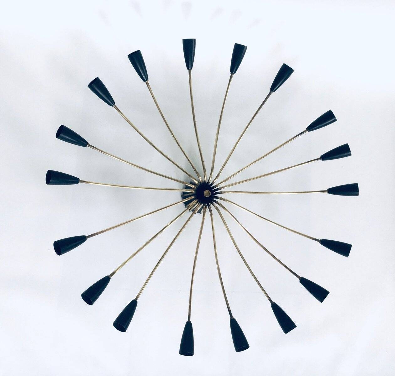 Sputnik 18-Arm Ceiling Lamp from Kaiser Leuchten, Germany, 1950s