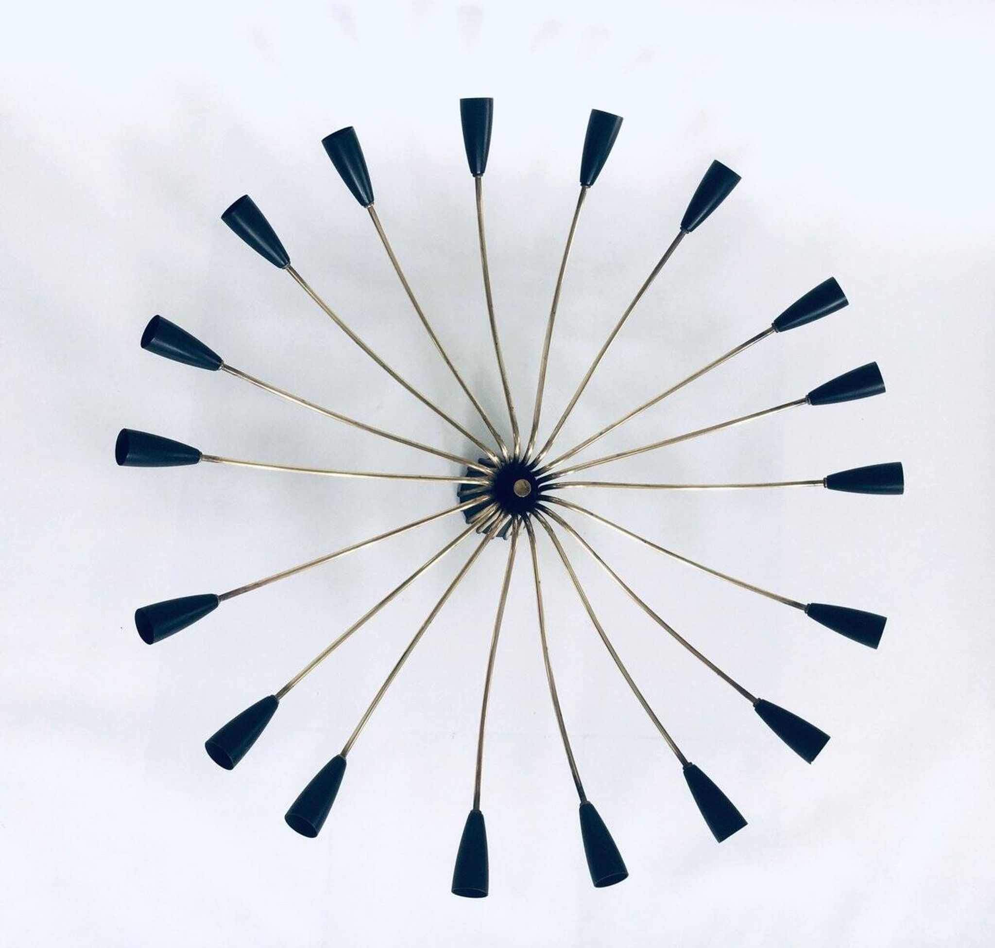 Sputnik 18-Arm Ceiling Lamp from Kaiser Leuchten, Germany, 1950s