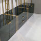 Brass laced library shelf by Kim Moltzer 1970