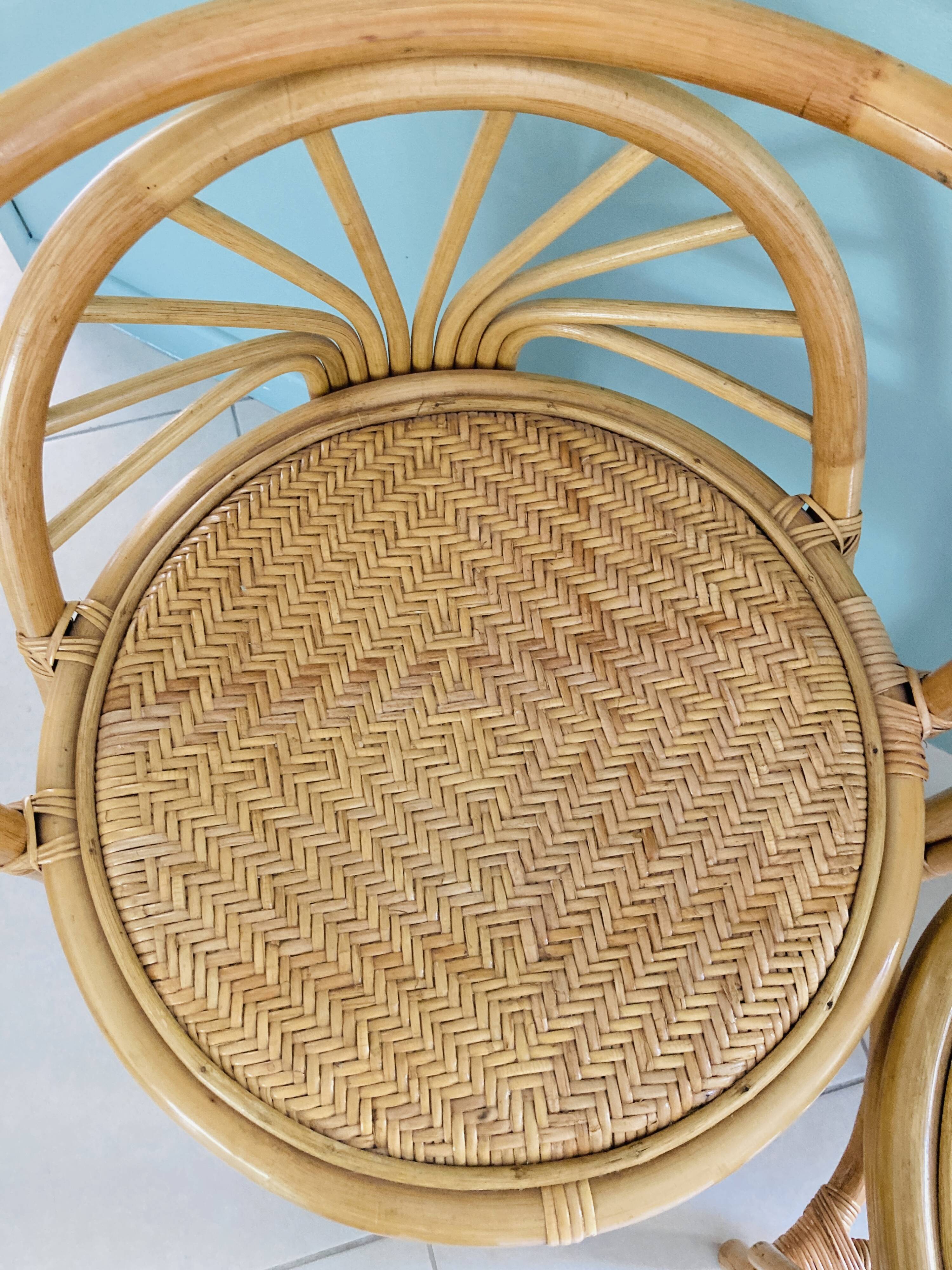 Garden lounge set Art deco in rattan and wicker