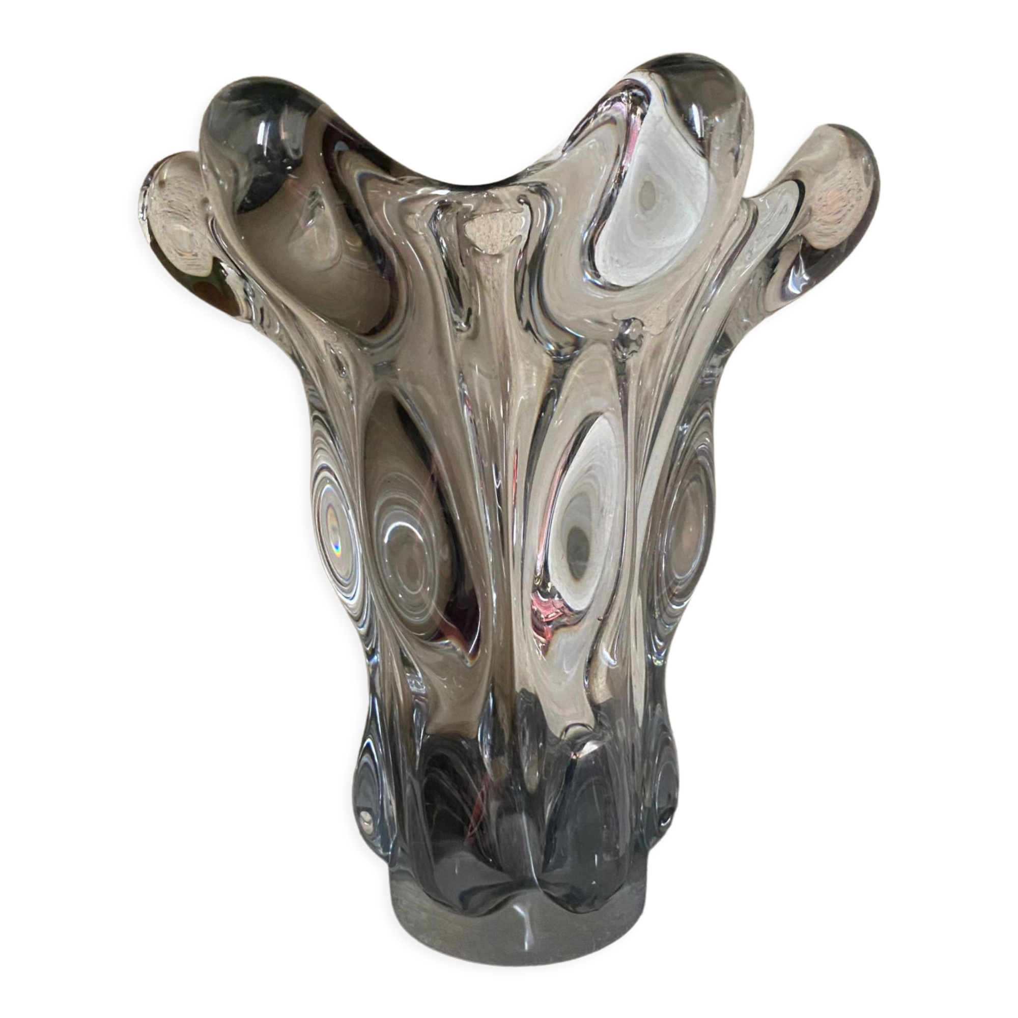 Giraffe vase in crystal from Vannes