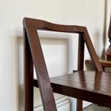 Dark wood folding chair