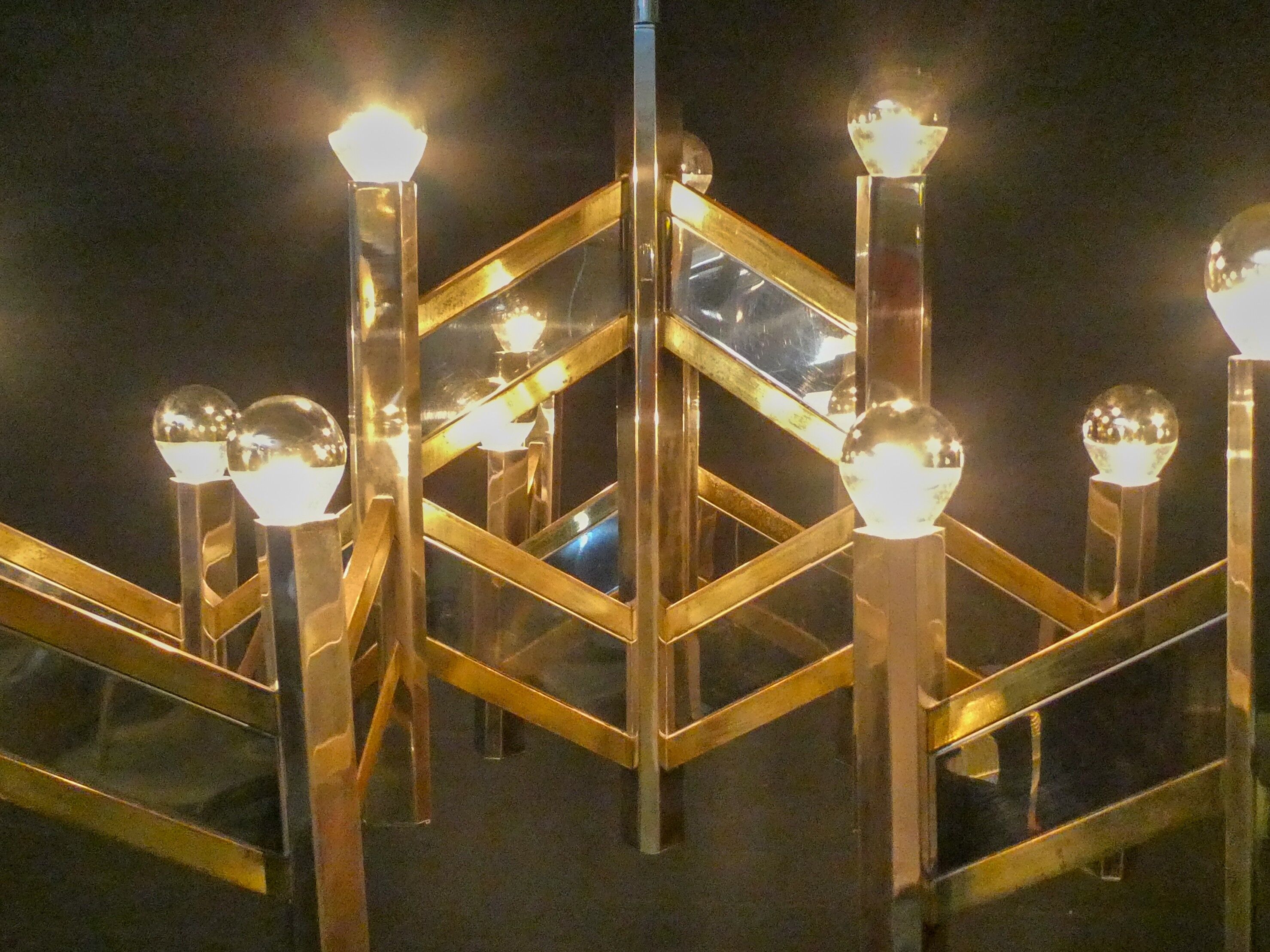 Lustre de chez Sciolari, italie années 1970