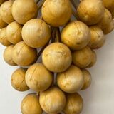 Yellow grape bunch wall lamp in vintage painted metal from 1992.