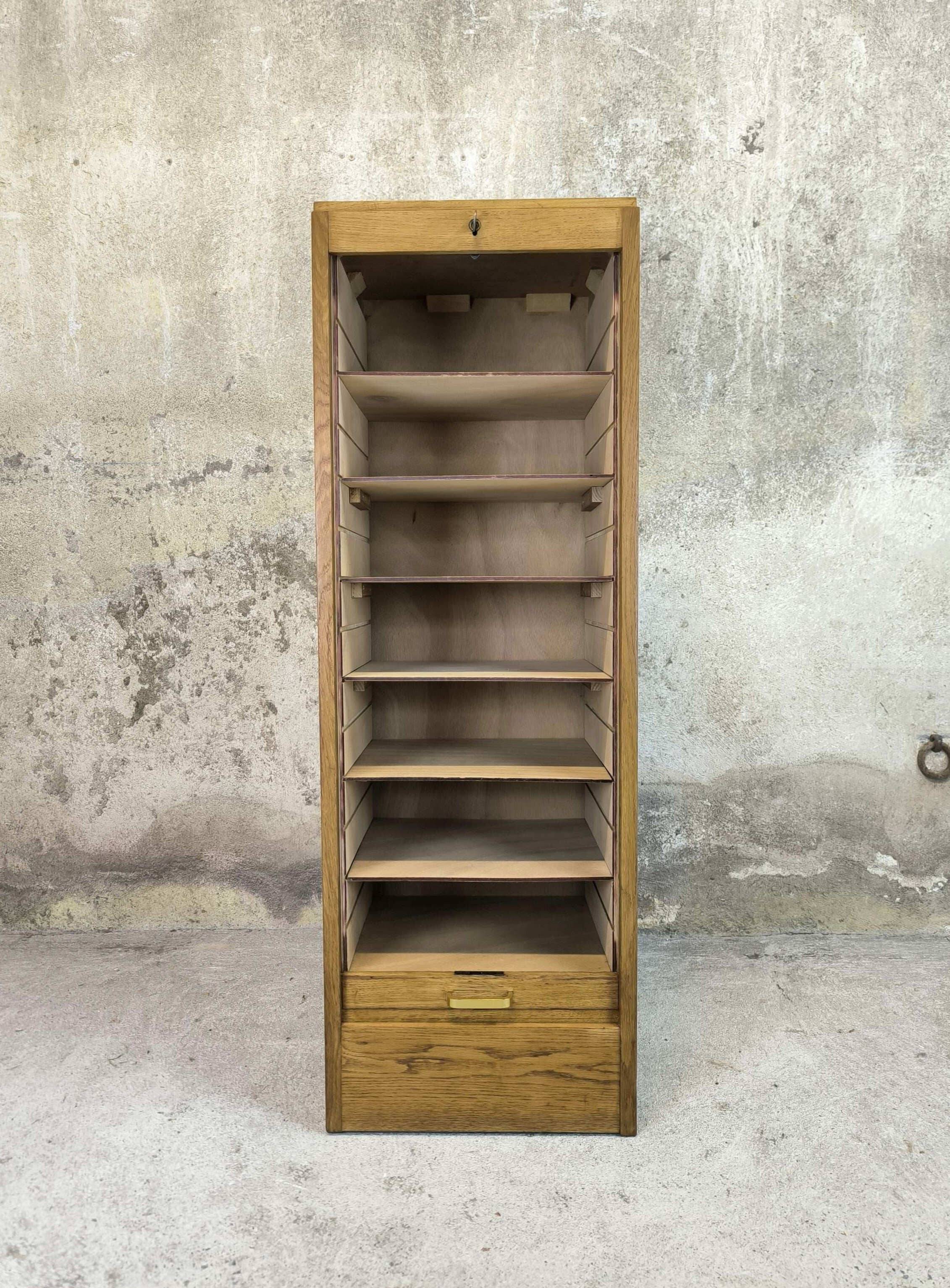 Vintage wooden curtain cabinet