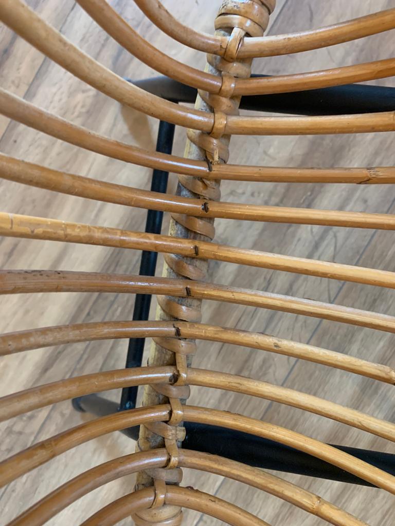 Pair of rattan armchairs for children