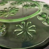 Rectangular dish in transparent green glass