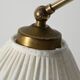 Scandinavian brass floor lamp with curved neck, 1950s