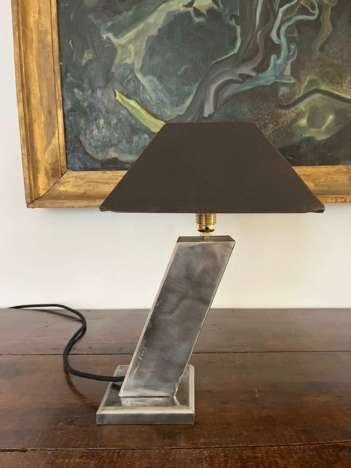 Lampe de bureau en acier
