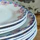 Nine Sarreguemines earthenware dessert plates, Brunoy service, 1940s