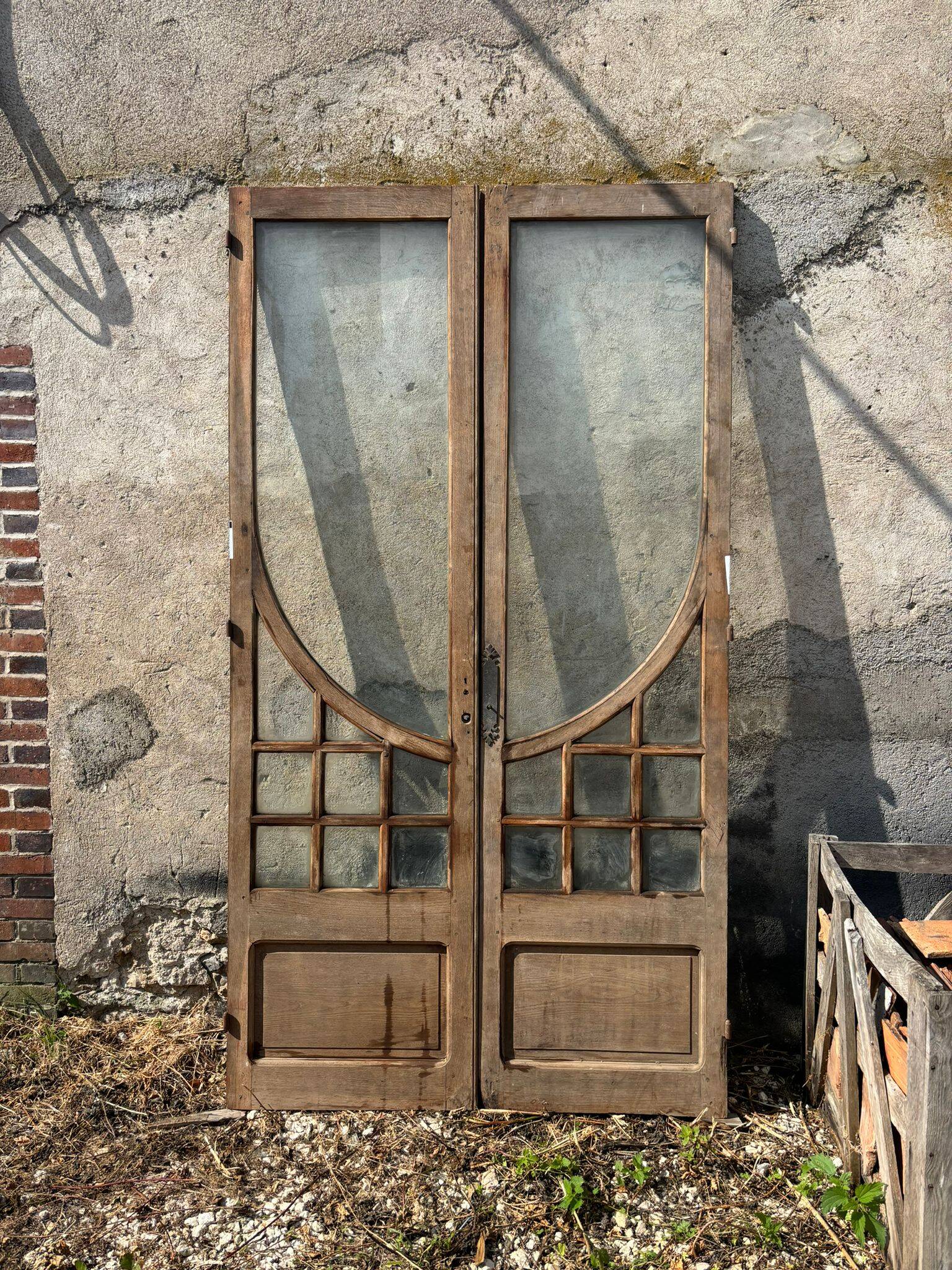 19th/20th century glazed oak door