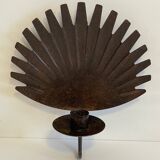 Brown patina wall candle holder