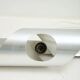 Cylindrical wall light Space Age, brushed aluminium, 1970-1980