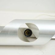 Applique cylindrique Space age, aluminium brossé, 1970-1980