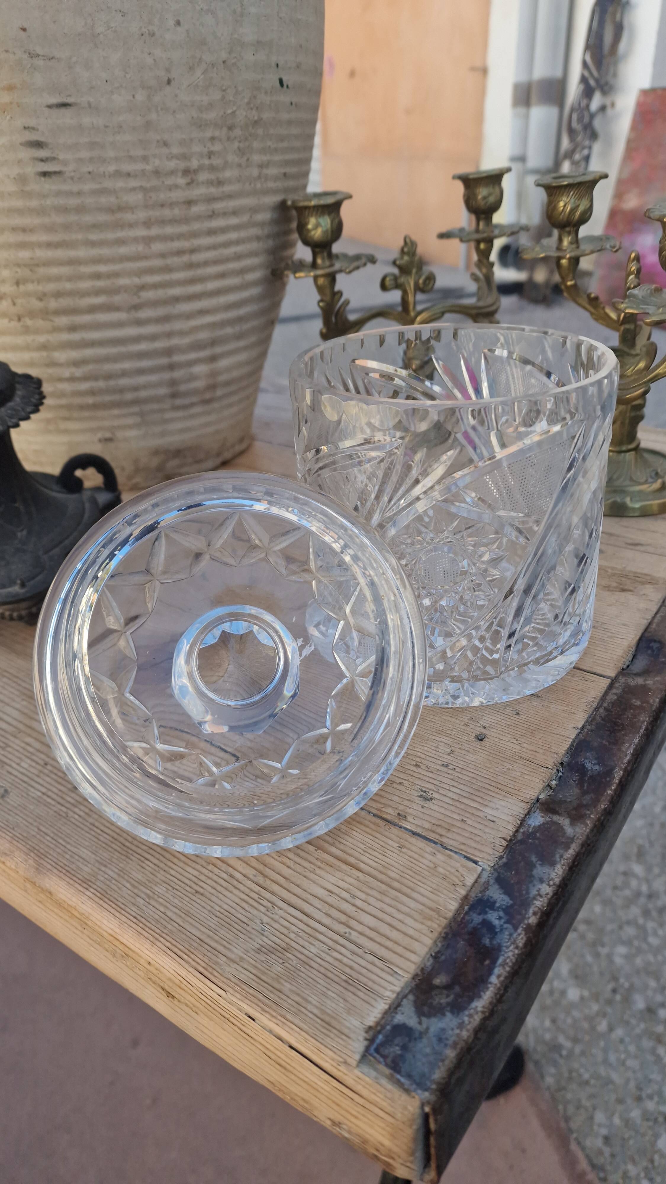 Cut crystal candy box