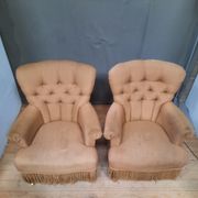 Pair of toad armchairs