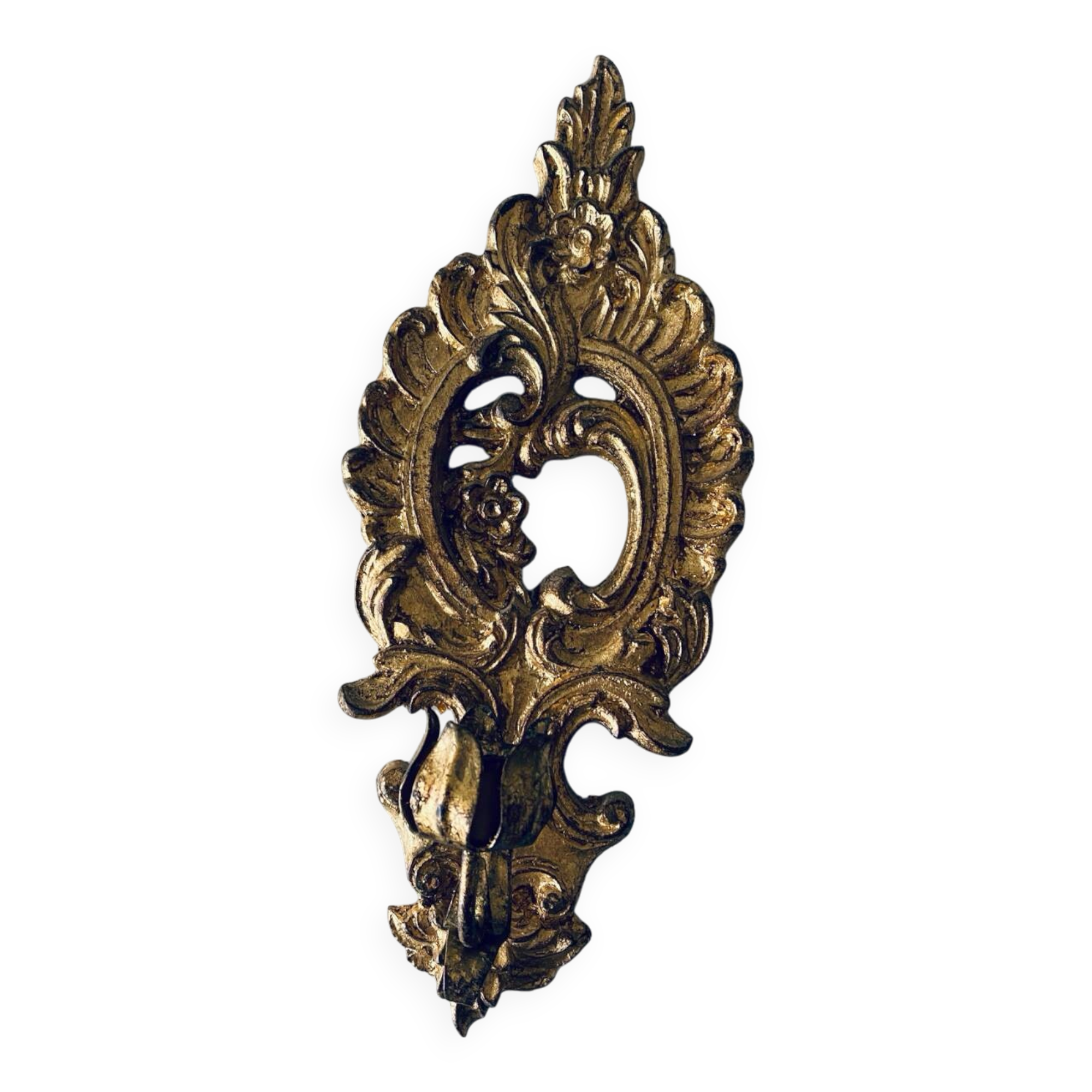 Gold wall candle holder