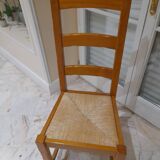High back straw chairs