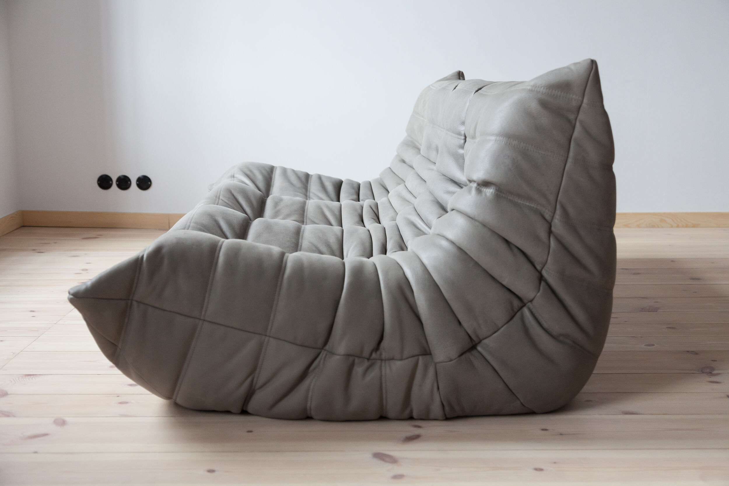 Sofa 3 places leather designed by Michel Ducaroy 1973