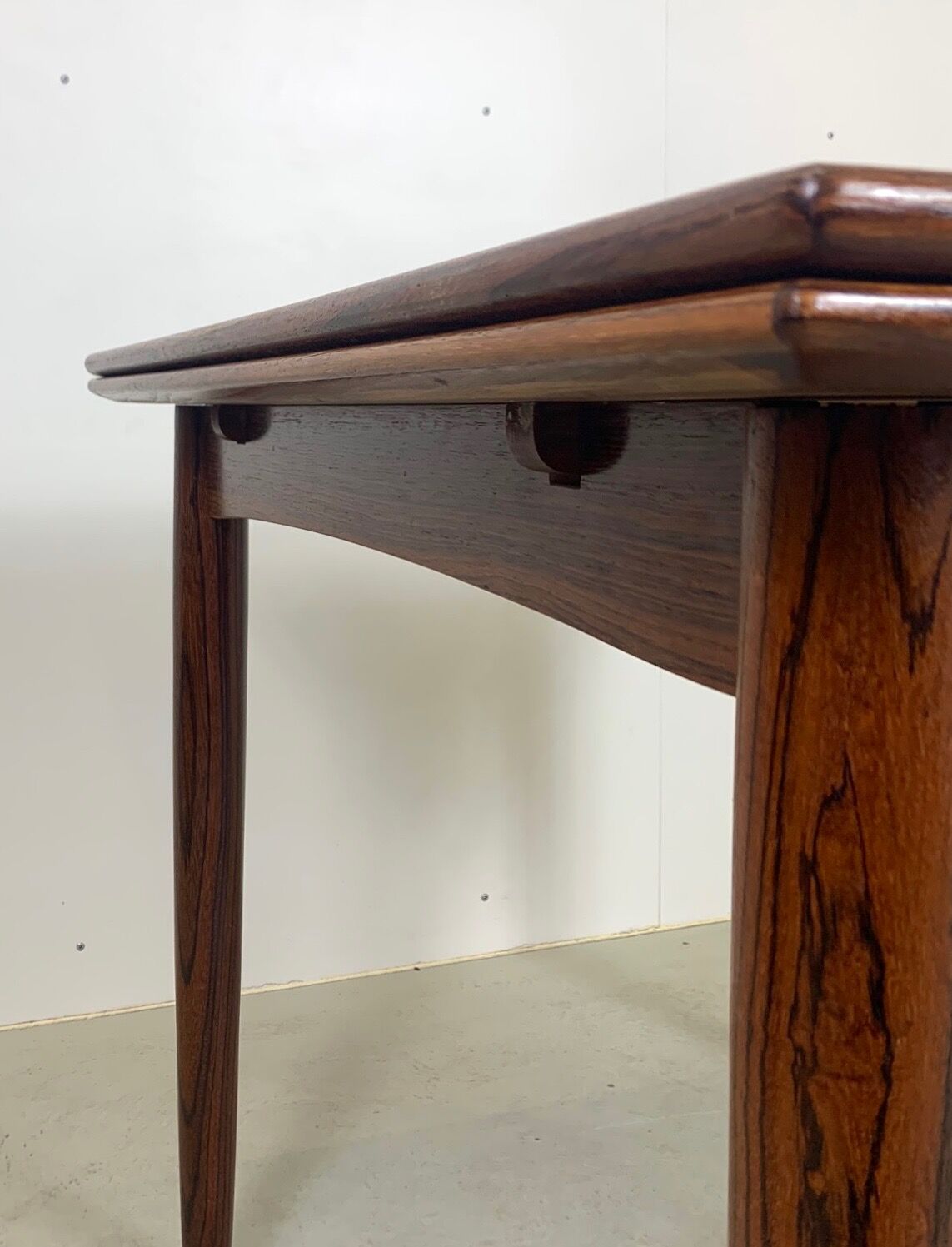 Square dining table in palisander by Lübke, 1960