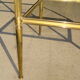 Table de salon en laiton et verre, double plateaux