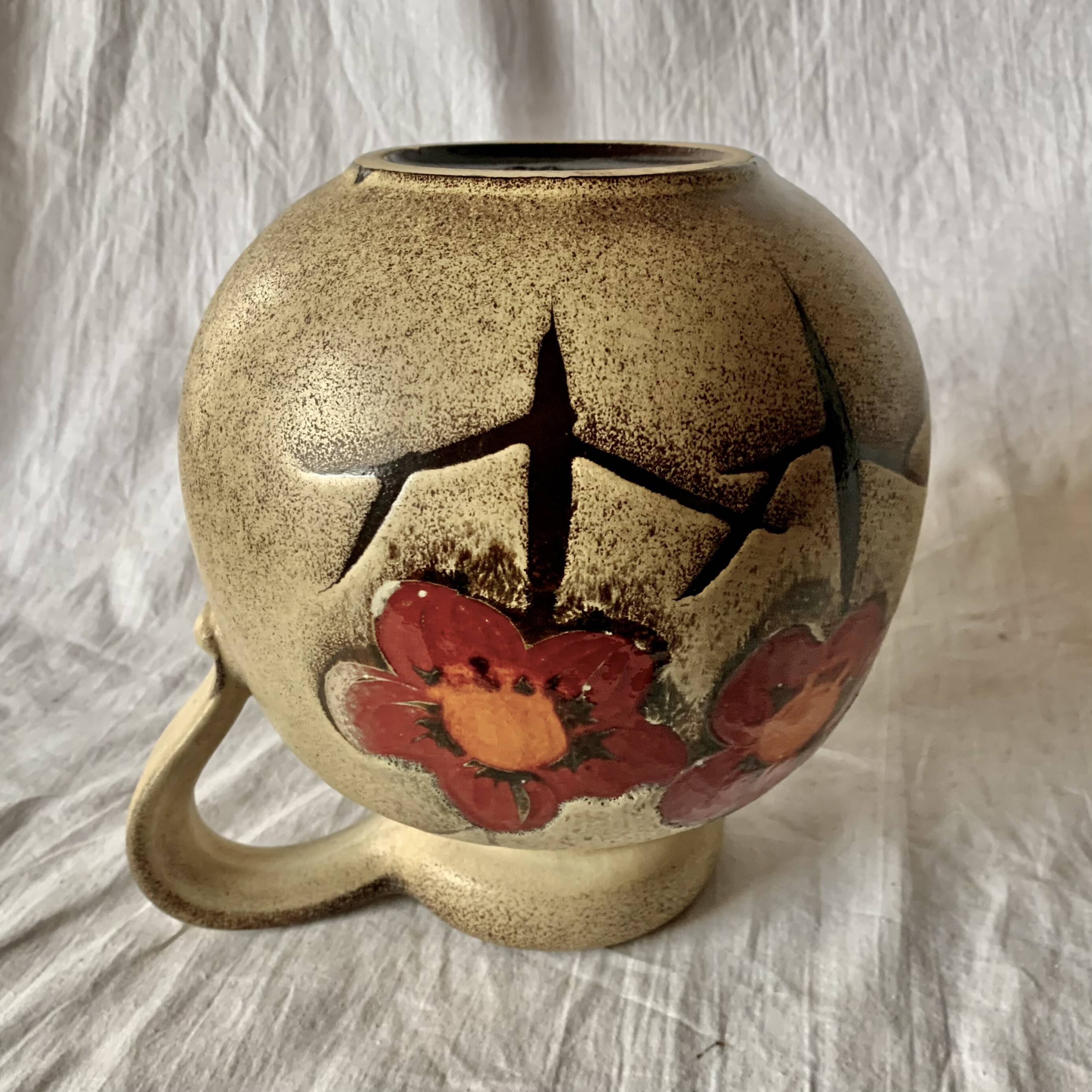 Scheurich vase 484-21 - West Germany - floral decoration