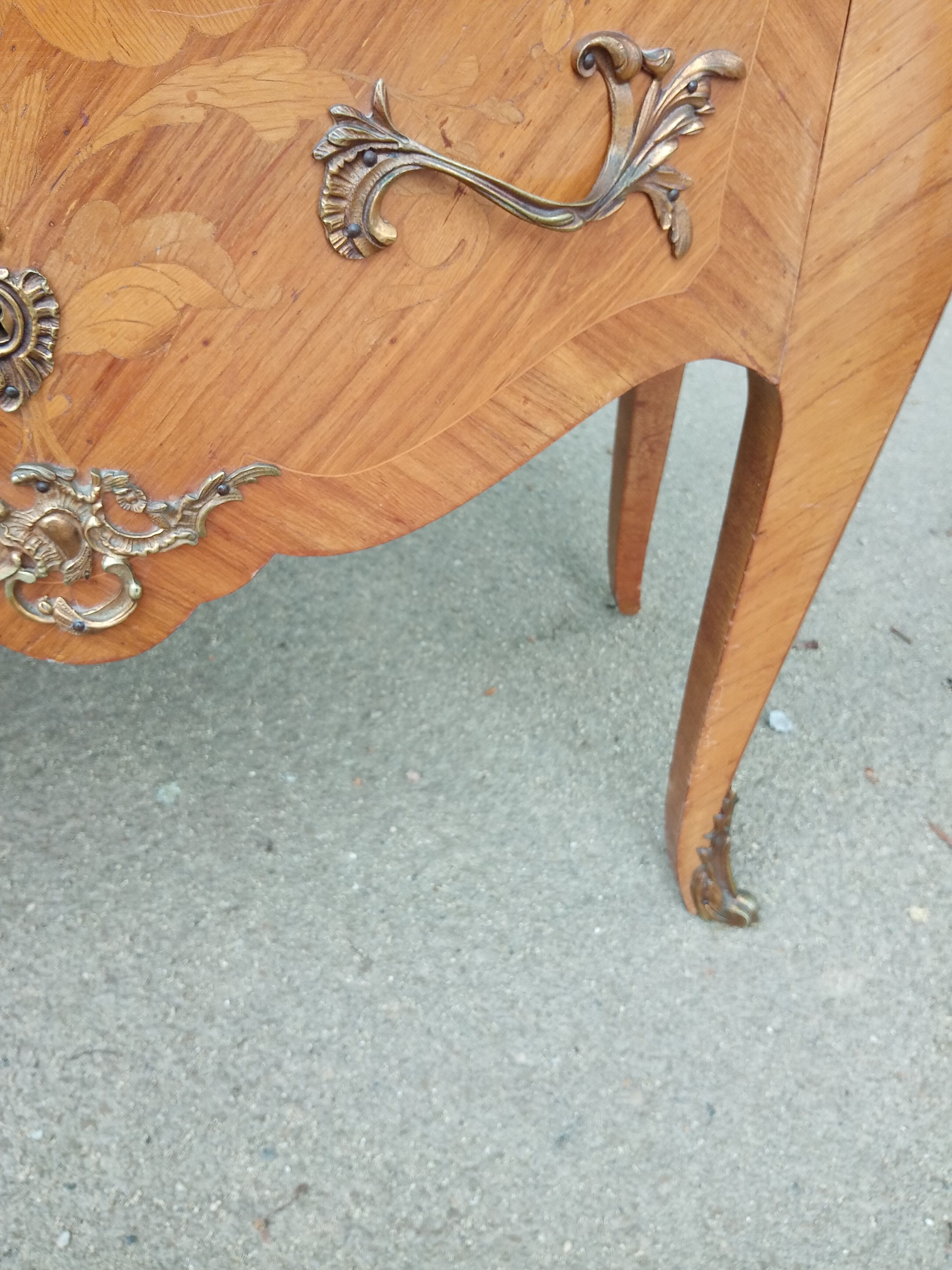 Louis XV chest of drawers 2 drawers and marble
