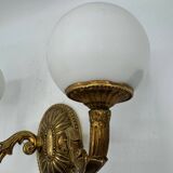 Double gold wall light