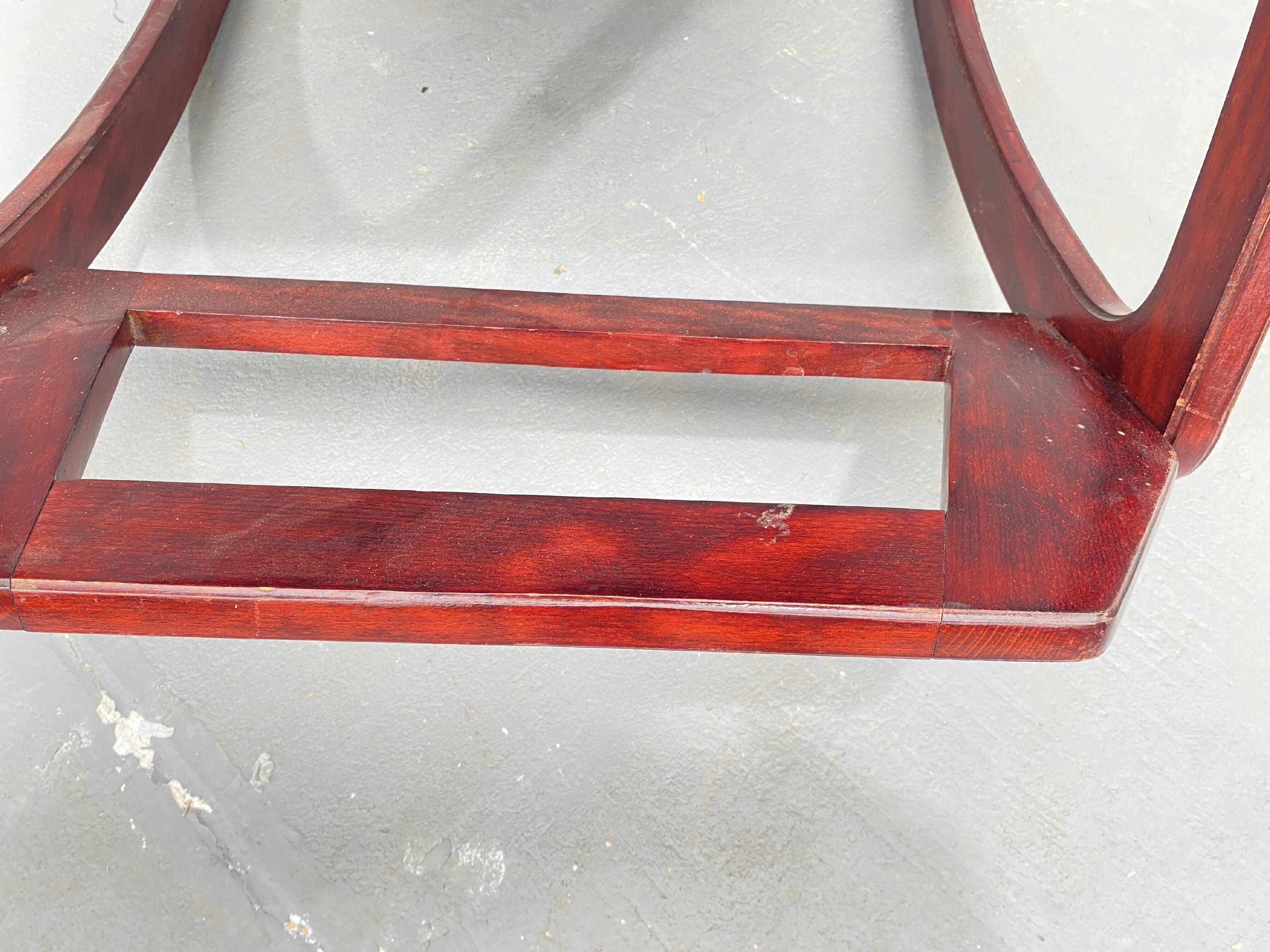 Wooden rocking chair by ÚLUV, mid-century modern, 1970s, Czechoslovakia
