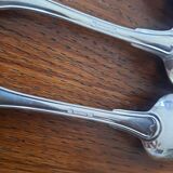 Set of 6 small silver metal spoons