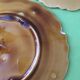 3 slip dessert plates stamped Sarreguemines. Fruit decor.