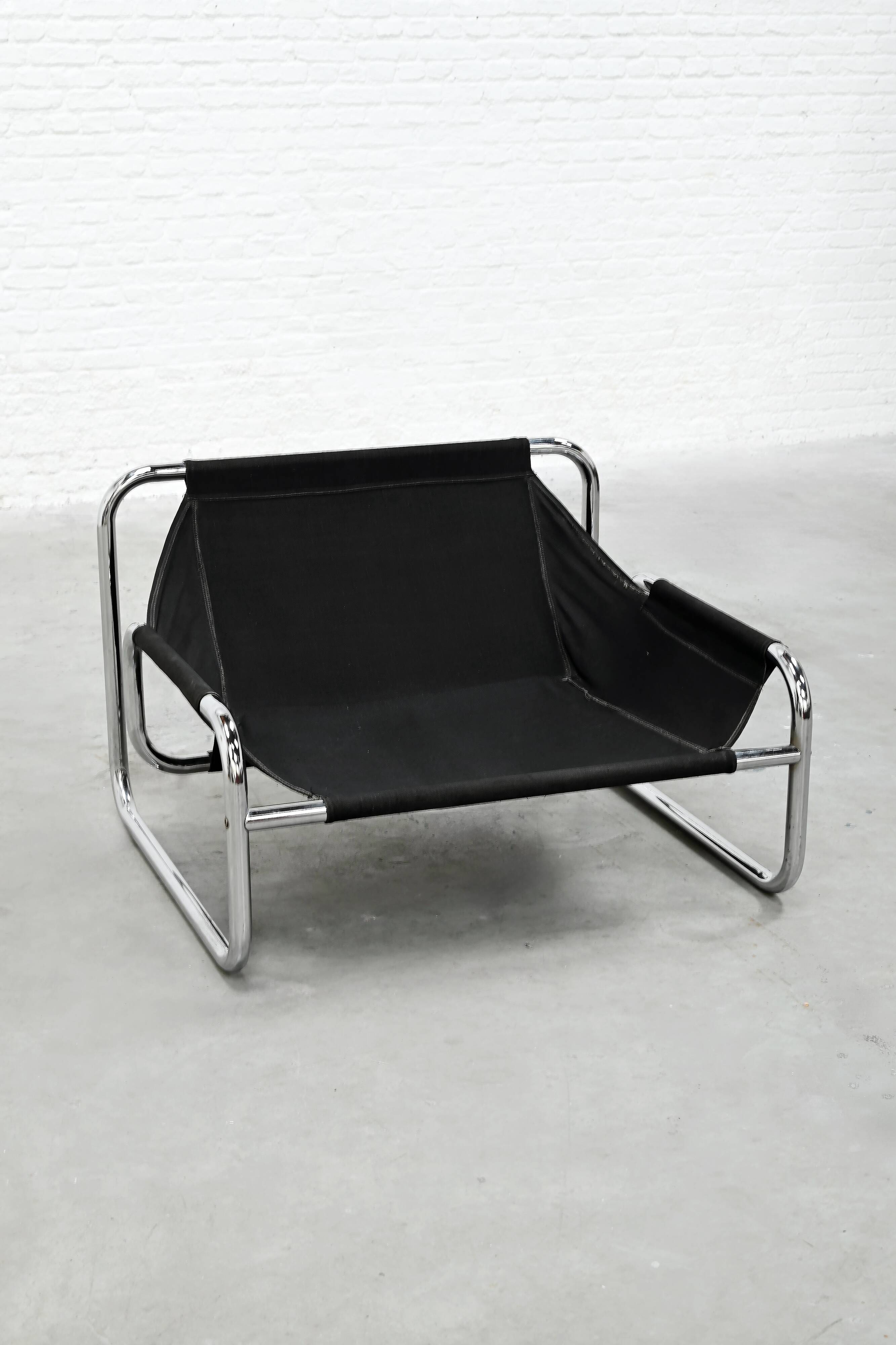 Johan Bertil Häggström Tubular Lounge Chair for Swed-Form, Sweden, 1970s