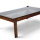 Percival Lafer coffee table in exotic wood and smoked glass – Brazil, 1970