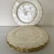 Assiettes nacre et laiton