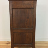 Meuble d'appoint rustique bois massif et marbre blanc